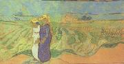 Vincent Van Gogh Two Women Crossing the Fields (nn04)